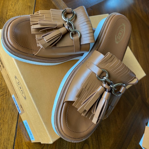 ❌SOLD❌Tod’s Leather sandals EU 39,5 US 8 with box - Picture 9 of 10